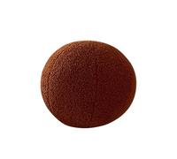 JHSDHYD Coussin Decoratif Wool Ball Shaped Solid Color Stuffed Sofa Cushion Throw Pillow for Couch Roll Oil Painting Board Plush Office Pillow Home Decor(Small-Caramel Brown)