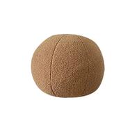 JHSDHYD Coussin Decoratif Wool Ball Shaped Solid Color Stuffed Sofa Cushion Throw Pillow for Couch Roll Oil Painting Board Plush Office Pillow Home Decor(Small-Milk Coffee)