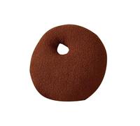 JHSDHYD Coussin Decoratif Wool Ball Shaped Solid Color Stuffed Sofa Cushion Throw Pillow for Couch Roll Oil Painting Board Plush Office Pillow Home Decor(Caramel Brown36X45cm)
