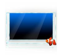 JHSDHYD Fond Aquarium Autocollant de Fond d'aquarium dégradé Simple Impression Papier Peint décorations de Toile de Fond d'aquarium PVC(Blue,50x100cm)