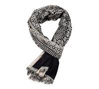 JHSDHYD Foulard En Coton Et Lin Écharpe En Coton Et Lin For Homme, Châle Long À Franges, Pashmina D'hiver(Black)