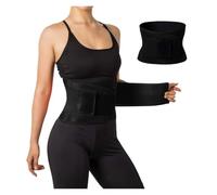 JHSDHYD Gaine Ventre Plat Ceinture de soutien lombaire respirante for le bas du dos, for hommes et femmes(Black,S)