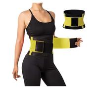 JHSDHYD Gaine Ventre Plat Ceinture de soutien lombaire respirante for le bas du dos, for hommes et femmes(Yellow,M)