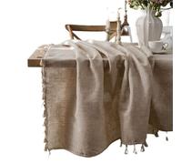 JHSDHYD Nappe Dentelle Nappes en Lin lavables Coton for la Maison, l'hôtel, Salle à Manger, décoration de Table, Couleur Unie, Housse café, Tissu Confortable pour décoration(140x240cm)