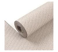 JHSDHYD Papier Peint Papier peint PVC uni, couleur unie, lin uni, motif imitation paille tissée, non autocollant, imperméable, minimaliste(Griege,0.530mx9.5m)