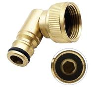 JHSDHYD Raccord Tuyau D arrosage Convertisseur de Robinet, Enrouleur de Tuyau, coude pivotant, connecteur Rapide for Tuyau d'arrosage for Prise Hoselock, Femelle 3/4 po