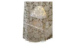 JHSDHYD Rideau Dentelle Rideaux de Salon en Dentelle Gaze crème, Bord ondulé rétro, Chambre à Coucher, Baie vitrée, Rideau brodé for Filles, décoration Porte pour Chambre(W130cmXH270cm 1PC)