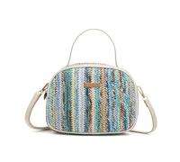 JHSDHYD Sac Fourre-Tout en Crochet Petit Sac à Main et Sac à bandoulière en Paille tricotée en rotin for Femme(Blue)