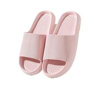 JHSDHYD Sandale Pantoufles d'été for femmes, tongs, chaussures d'intérieur silencieuses, semelles souples EVA, diapositives nuage, sandales décontractées antidérapantes for couple(Pink,36-37)