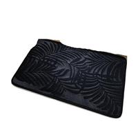 JHSDHYD Tapis de bain en coton à mémoire de forme pour toilettes - Absorbant et antidérapant - Pour salon, chambre à coucher, cuisine, maison - Noir - 400 mm x 600 mm