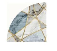 JHSDHYD Tapis Shaggy Tapis décoratif d'angle en Quart de Cercle, for Salon, Chambre à Coucher, Tapis Pied, d'entrée pour Maison(1pc-K Rug,60x60cm)