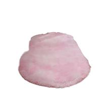 JHSDHYD Tapis Shaggy Tapis épais à Cheveux Longs, Moderne et Simple, Ovale, for Chambre Coucher, lit, Salon, canapé pour Maison(Pink,400MMx600MM)