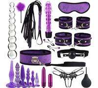JHToy Kit BDSM Jeux érotiques pour Couple, Menottes Sexy Érotique, Laisse BDSM, et Plus Encore!