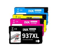 JHTRHZ Cartouche d'encre Compatible Compatible avec 937 937XL, Fonctionne avec Les imprimantes Officejet Pro 9730 9110b 9120 9130 9720(One Set)