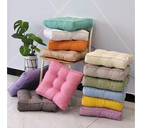jHuanic Coussin de chaise de jardin, épais 10 cm, en coton doux, 40 x 40 cm, 45 x 45 cm, pour bureau, salle à manger, maison (45 x 45 x 10 cm, rose)