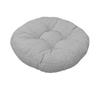 jHuanic Coussin de chaise rond doux, lavable - Pour intérieur ou extérieur, salle à manger, jardin, cuisine, bureau, terrasse (45 x 45 cm, gris)