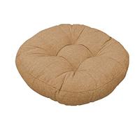 jHuanic Coussin de chaise rond lavable pour intérieur et extérieur, salle à manger, jardin, cuisine, bureau, terrasse (50 x 50 cm, marron)