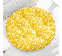 jHuanic Lot de 2 coussins de chaise ronds, épais de 8 cm, coussin de chaise pour intérieur ou extérieur, coussin doux pour chaise de salle à manger, jardin, maison, bureau (50 x 50 cm)