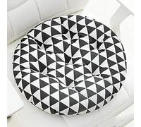 jHuanic Lot de 2 coussins de chaise ronds, épais de 8 cm, coussin de chaise pour intérieur ou extérieur, pour salle à manger, jardin, maison, bureau (50 x 50 cm, diamètre)