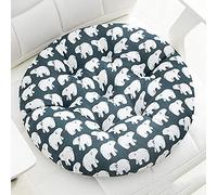 jHuanic Lot de 2 coussins de chaise ronds, épais de 8 cm, coussin de chaise pour intérieur ou extérieur, pour salle à manger, jardin, maison, bureau (50 x 50 cm, G)