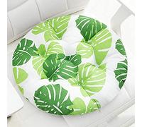 jHuanic Lot de 2 coussins de chaise ronds, épais de 8 cm, pour intérieur et extérieur, doux pour chaise de salle à manger, jardin, maison, bureau (45 x 45 cm, A)