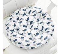 jHuanic Lot de 2 coussins de chaise ronds, épais de 8 cm, pour intérieur et extérieur, doux pour chaise de salle à manger, jardin, maison, bureau (40 x 40 cm, J)