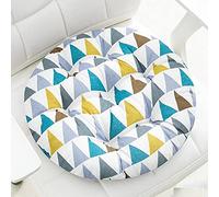 jHuanic Lot de 2 coussins de chaise ronds, épais de 8 cm, pour intérieur et extérieur, doux pour chaise de salle à manger, jardin, maison, bureau (40 x 40 cm, B)