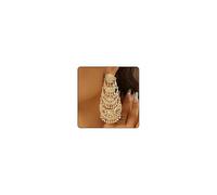 Jhumkas - Boucles d'oreilles indiennes pour femme - Boucles d'oreilles chandelier ethniques en or - Boucles d'oreilles traditionnelles indiennes bohèmes - Pour mariage, fête, bal de fin d'année