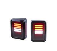 JHVVBFWF pour Jeep pour Wrangler JK JKU 2007 2008 2009 2010 2011-2017 2018 Feu De Recul Feux Arrière À LED Uniques Feux Arrières Auto(Smoked 2)