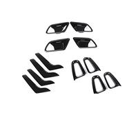 JHVVBFWF Pour Mercedes Pour Benz A Classe W177 V177 A180 A200 A220 A250 2019 + 12 Pièces Voiture Intérieur Porte Accoudoir Poignée Bol Couverture Garniture Cadre(Black)