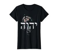 JHWH Jahwe Nom de Dieu Hébreu Christ Jésus Lion de Juda T-Shirt, Femme, Noir, XXL