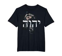 JHWH Jahwe Nom de Dieu Hébreu Christ Jésus Lion de Juda T-Shirt, Homme Grandes Tailles, Noir, 5X Tall