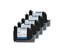 JHXHFJXZ Cartouche d'imprimante à Jet d'encre Portable en Ligne économique, 12.7mm, séchage Rapide, solvant imperméable, Encre Noire Matériau d'impression Large(5PCS)