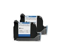 JHXHFJXZ Cartouche d'imprimante à Jet d'encre Portable en Ligne économique, 12.7mm, séchage Rapide, solvant imperméable, Encre Noire Matériau d'impression Large(2PCS)