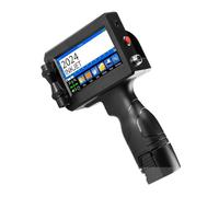 JHXHFJXZ Imprimante à Jet d'encre Portable 12,7/25,4 mm avec Cartouche à séchage Rapide prenant en Charge 25 Langues Matériau d'impression Large(1 Cartridge-25.4mm)