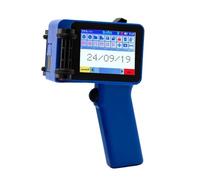 JHXHFJXZ Imprimante à Jet d'encre Portable for étiquettes, Date, Code QR, numéro de lot, Logo for Impression d'emballage, Machine de Codage Portable Matériau d'impression Large(Printer- 2 Black Ink)