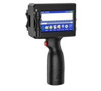 JHXHFJXZ Imprimante à Jet d'encre Thermique Portable, Code à Barres QR 25,4 mm, numéro Variable, Date Variable, Logo, Date d'expiration Matériau d'impression Large(1Printer 2black Ink)