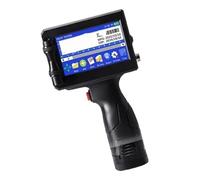 JHXHFJXZ Imprimante d'étiquettes Portable à Jet d'encre, 12.7mm, Code de lot à Barres QR, Date, numéro, Logo, Date d'expiration, 28 Langues Matériau d'impression Large(with 1 ink-25.4mm)