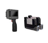 JHXHFJXZ Logo Intelligent portatif Tenu dans la Main de l'arme à feu 16.8V 600dpi 12.7mm d'imprimante à Jet d'encre à séchage Rapide Matériau d'impression Large(Machine with 2 Ink)