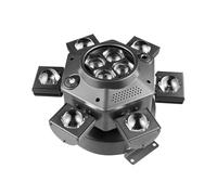 JHXHFJXZ Projecteur de scène à six bras, lampe à tête mobile trois en un, faisceau lumineux d'ambiance à effet yeux pour les soirées dansantes à domicile