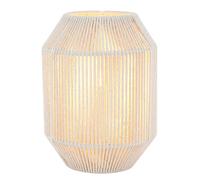 JHY DESIGN Abat-jour tissé de 22 cm de hauteur en corde de coton - Petite lampe de chevet décorative sans fil à piles avec minuterie de 6 heures pour chambre à coucher, salon, mariage, fête, terrasse