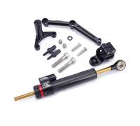 JHYBDP Amortisseur De Direction De Moto Stabilisateur pour Ducati Monster 1200 S 1200S Monster1200S 2014-2021 avec Kit De Support De Montage Kit de stabilisateur de Support d'amortisseur(Noir B)