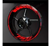 JHYBDP Stickers Bords Jantes Autocollants Réfléchissants pour Jantes De Moto pour Kawasaki Z750 Z 750 Autocollant pour Moyeu De Roue Ensemble Jantes d'autocollants(Couleur 15)