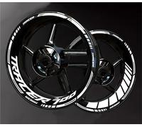 JHYBDP Stickers Bords Jantes Autocollants Réfléchissants pour Jantes De Moto pour Yamaha Tracer 700 TRACER700 Ruban Adhésif À Rayures Fines Ensemble Jantes d'autocollants(Couleur 3)