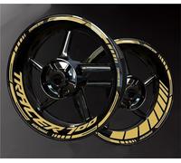 JHYBDP Stickers Bords Jantes Autocollants Réfléchissants pour Jantes De Moto pour Yamaha Tracer 700 TRACER700 Ruban Adhésif À Rayures Fines Ensemble Jantes d'autocollants(Couleur 6)