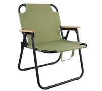 JHYCCDD Chaise Camping, 57 cm Largeur D'assise, Chaise de Peche, Chaise de Plage Pliable et Charge Maximale de 150 kg - Ldéale pour Le Camping, Le Jardin et La Pêche (Vert)