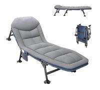 JHYCCDD Lit Camping, Solide et Durable, Lit Pliable 1 Personne Adulte, avec Poche Latérale Lit de Camp Pliable, avec Capacité de 150 kg pour L'extérieur, Le Camping, Les Voyages, La Maison, etc