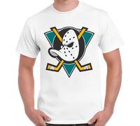 Jhym Mighty Ducks NHL Hockey Team Logo Retro T Shirt