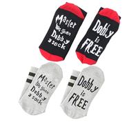 Jhyralk Lot de 2 paires de chaussettes Harry Harry Master has given Dobby a Sock, drôles de chaussettes en coton avec citation, respirantes (taille 36 à 47)