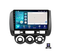 JHYUUKAU Android 13 Autoradio 2 Din Écran Tactile 9 Pouces pour Jazz City 2002~2007 GPS Navigation avec 4G/WiFi/DSP/Carplay/Android Auto, avec AHD Caméra De Recul,Lhd,4 Core M100S 1G+32G